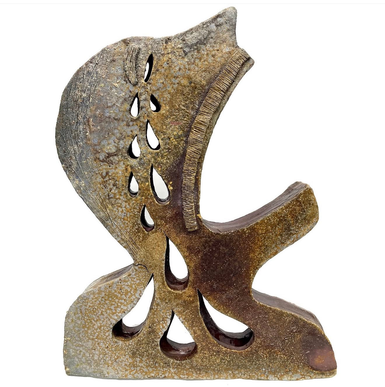 Cate White Anagama Wood Fired Ceramic Head #8 (Cry)